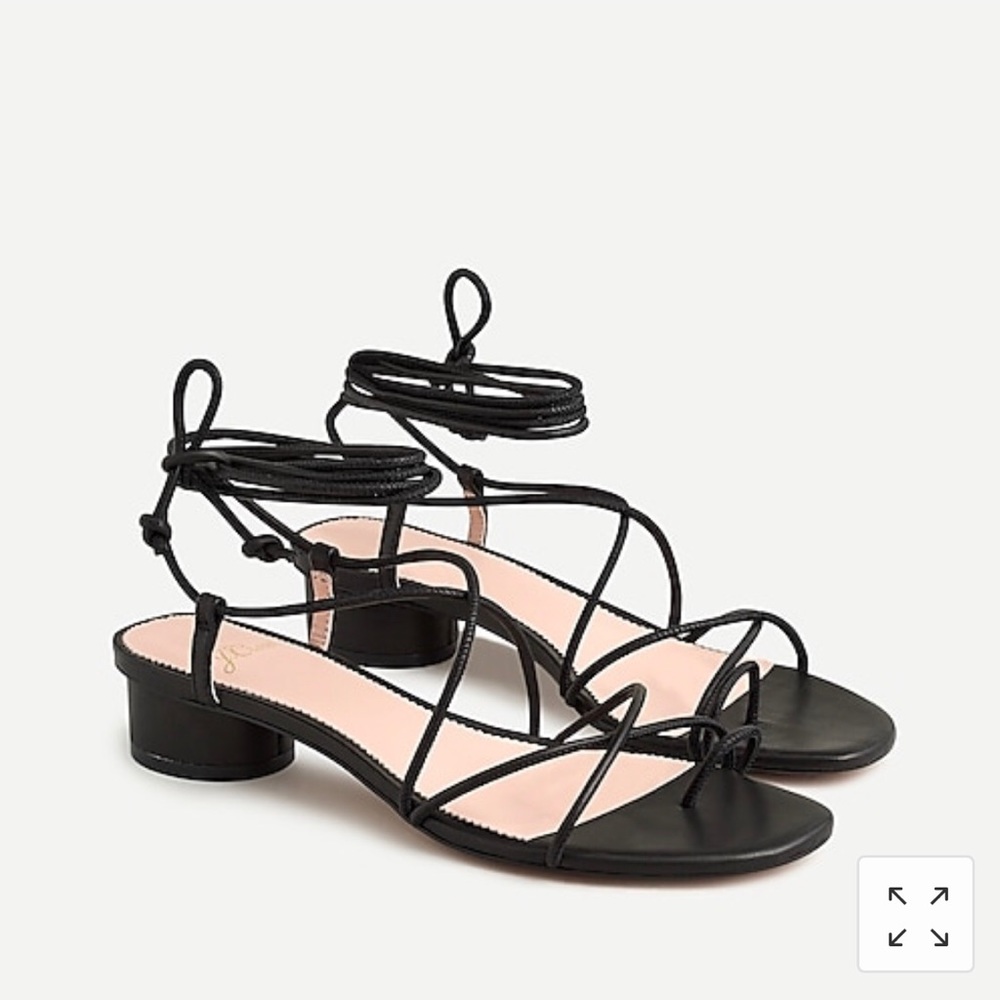 JCrew Strappy lace-up sandals with toe ring